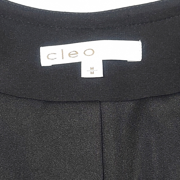 Cleo Open Front Floral Lined Black Pink Blazer Jacket, Medium - Picture 13 of 15